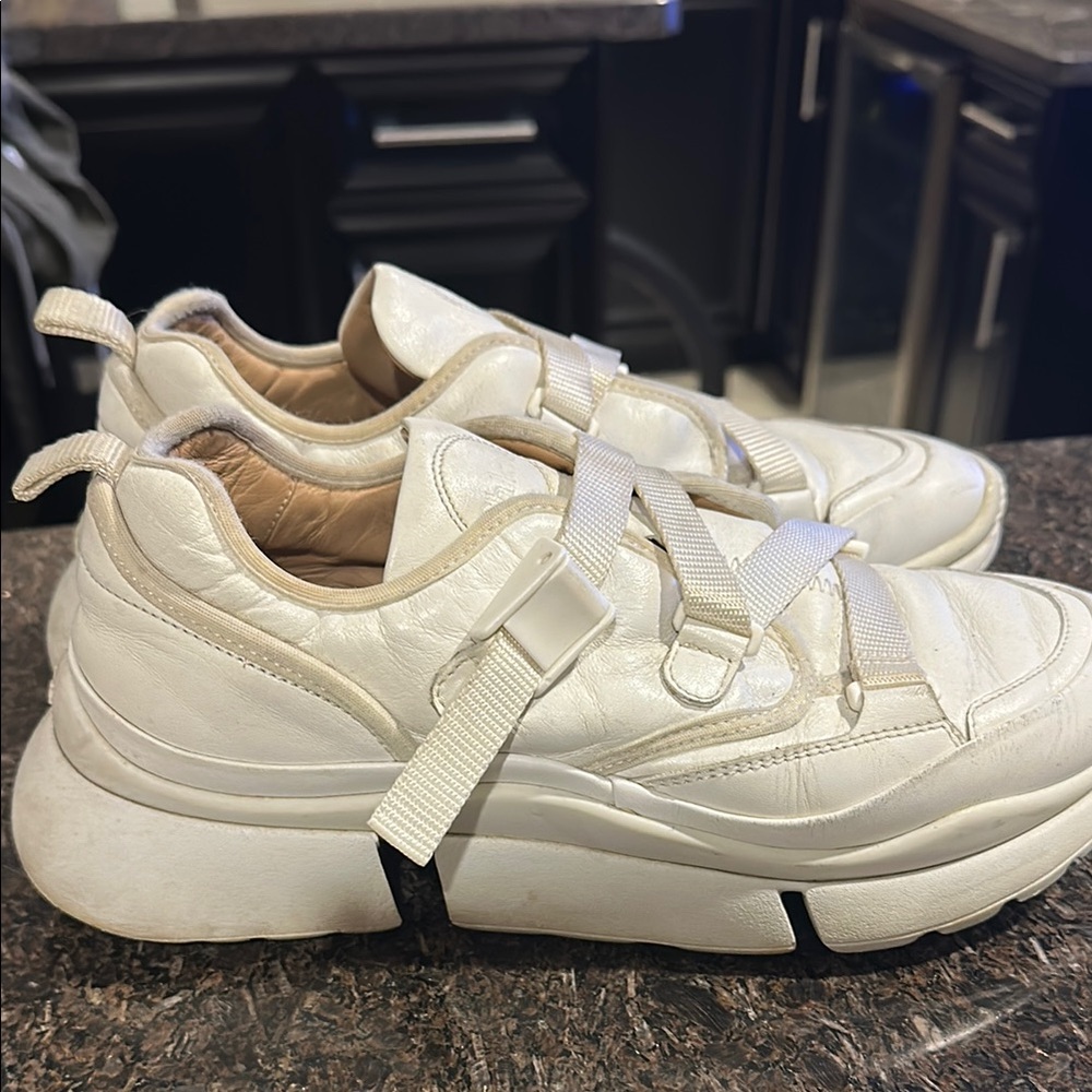 Chloe White Chunky Sneakers with Oversized Sole size 40